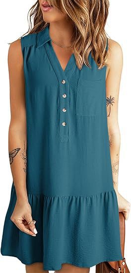 Robe Chemise Femme | Décontractée & Avec Ourlet Volant