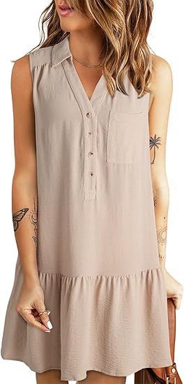 Robe Chemise Femme | Décontractée & Avec Ourlet Volant