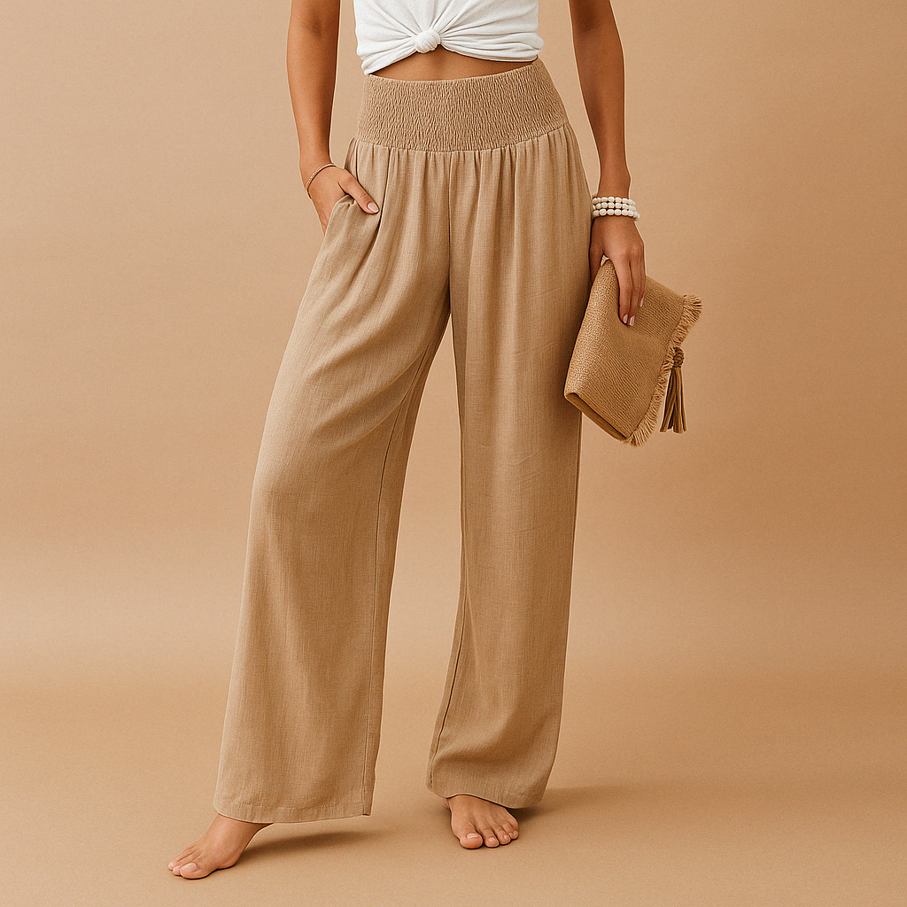 Pantalon Femme | Jambes Amples & Taille Élastique