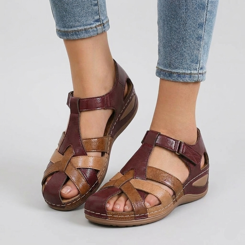 Sandales Femme Orthopédiques Confort Soutien Bout Ouvert