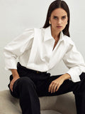 Chemise Carrée à Col Boutonné