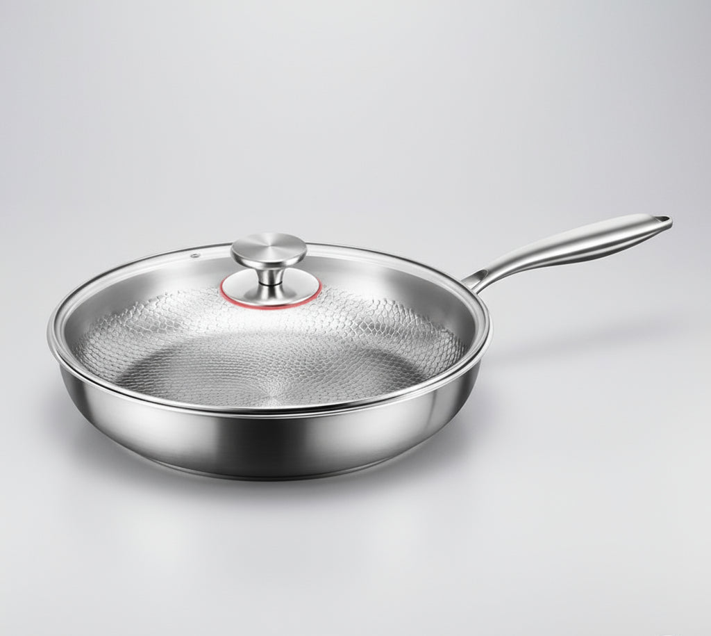 FORGEON – Poêle antiadhésive en titane martelé pour plaques à induction et la cuisine quotidienne