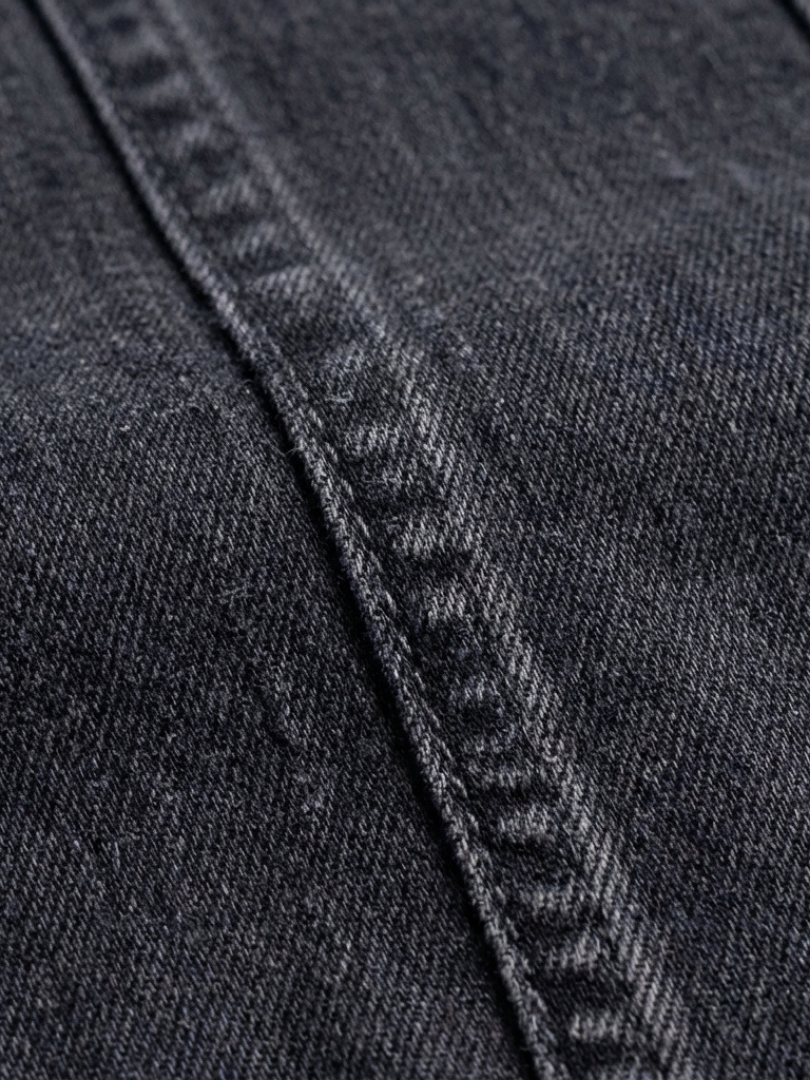 Calista | Robe en denim sans manches à zip avant et coutures