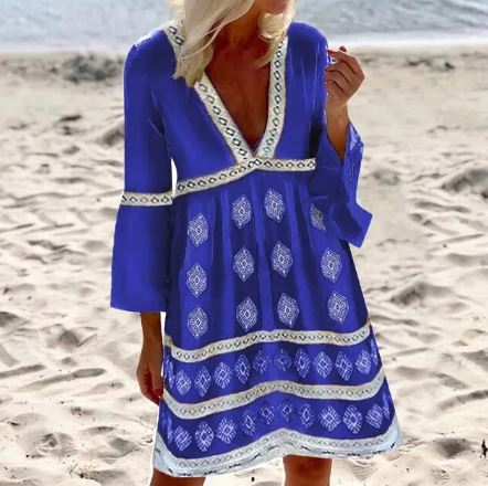 Robe d'été confortable avec des manches chauve-souris