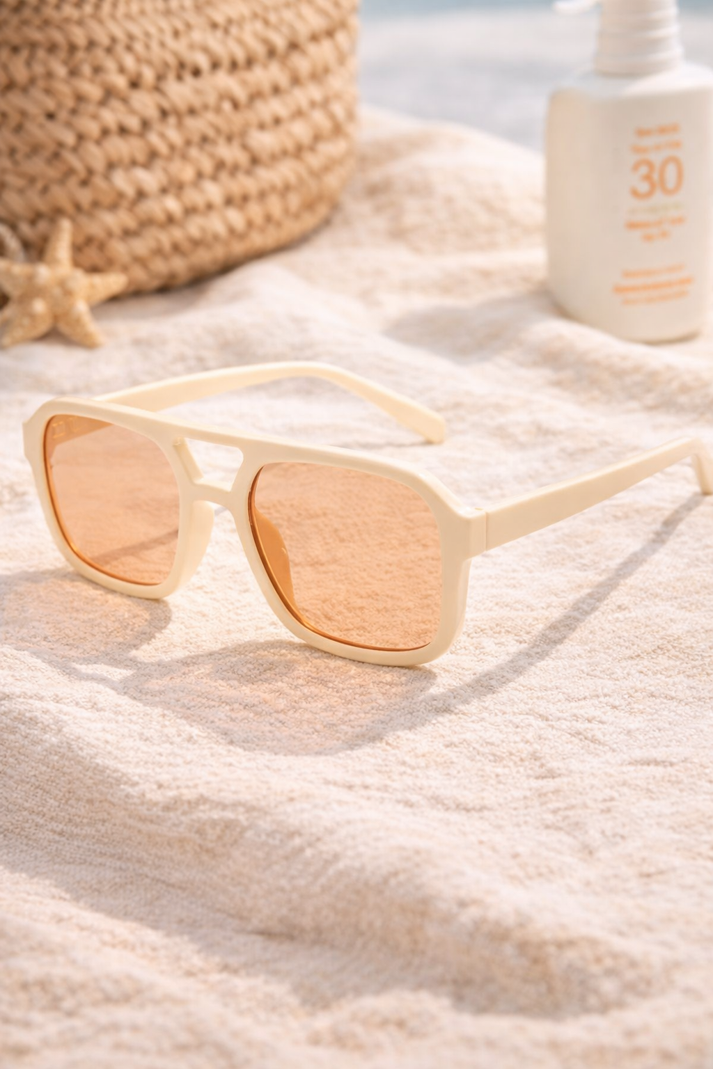 Lunettes de Soleil Rectangulaires Unisexes Monture Légère en Plastique Protection UV