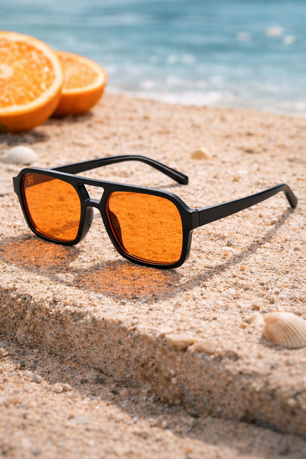 Lunettes de Soleil Rectangulaires Unisexes Monture Légère en Plastique Protection UV