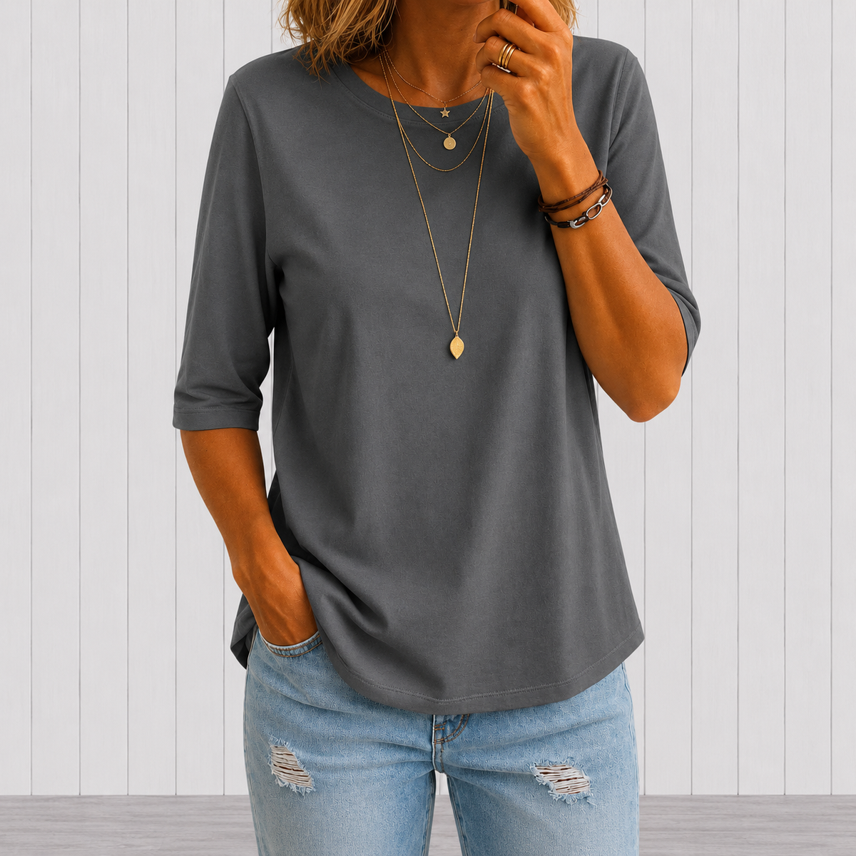 MOREAU LYON | T-SHIRT À MANCHES MI-LONGUES POUR FEMMES
