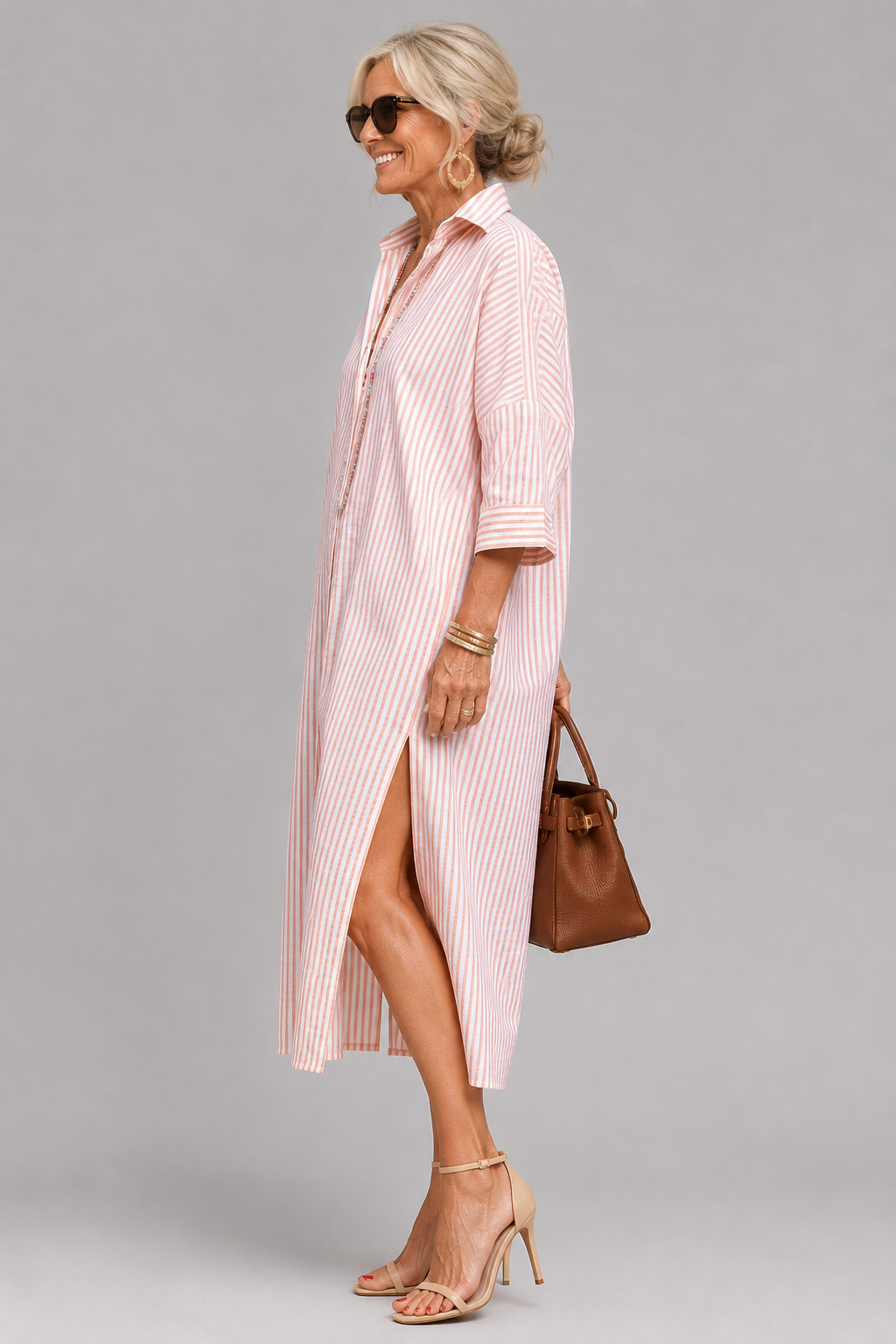 MOREAU LYON | CHIC ROBE MIDI ÉLÉGANTE POUR FEMMES