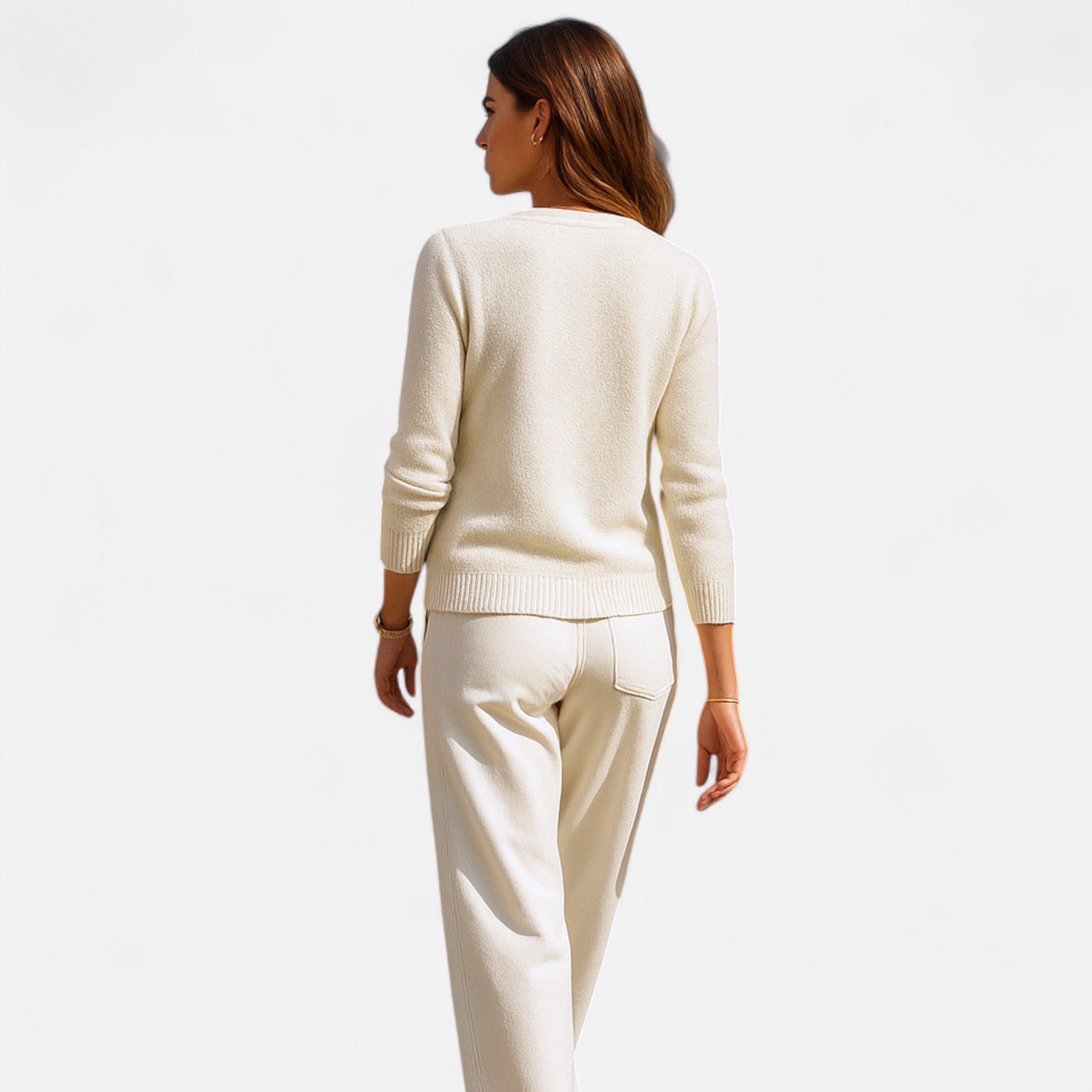 Eliaro Moda | Cardigan Femme Boutons Frontal Couleur Unie