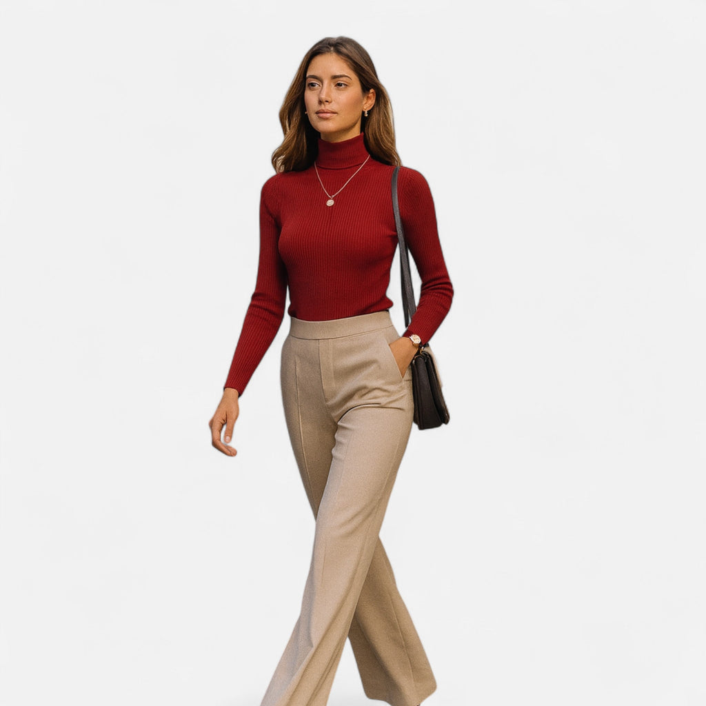 Eliaro Moda | Pull Col Montant Femme Élégance Intemporelle en Cachemire