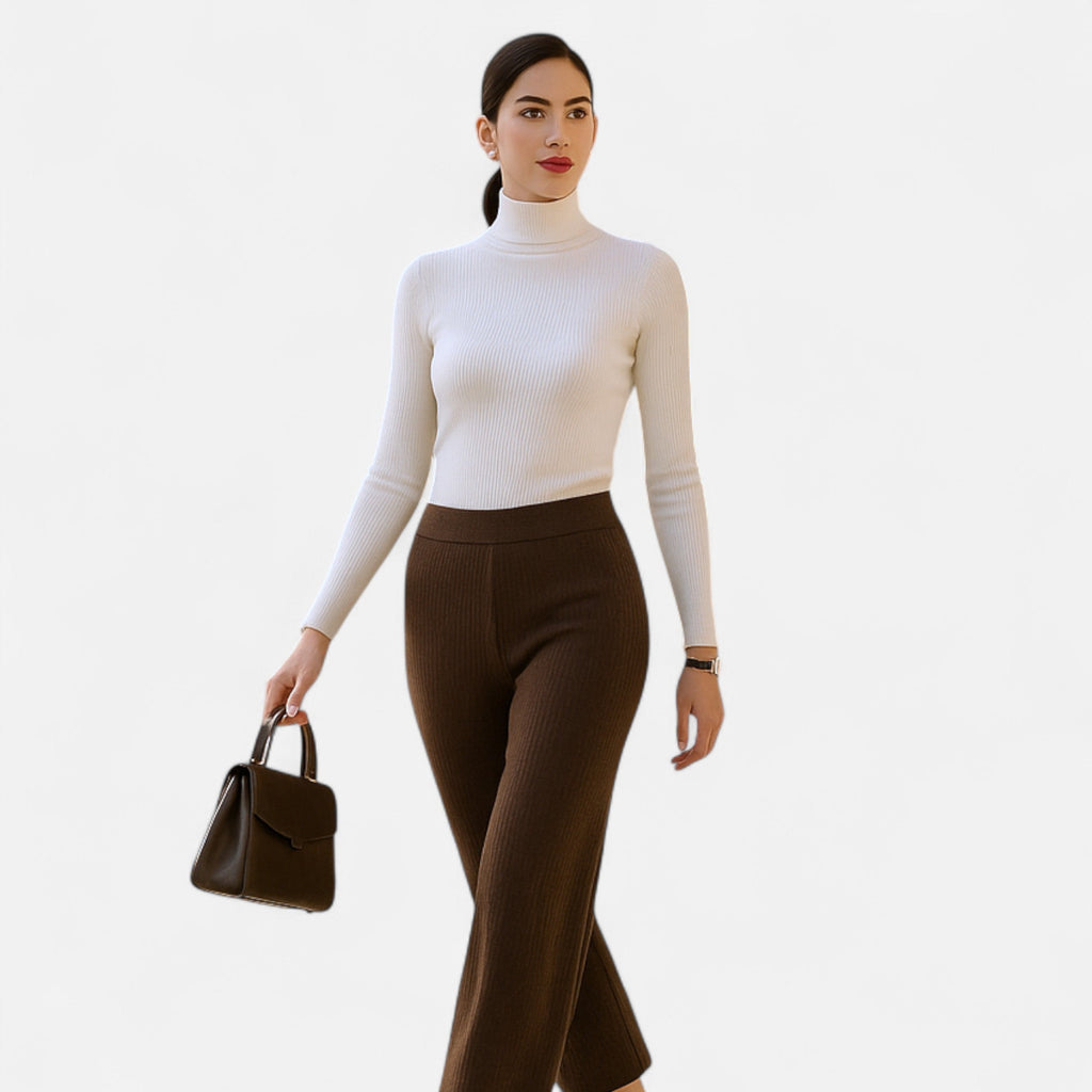 Eliaro Moda | Pull Col Montant Femme Élégance Intemporelle en Cachemire