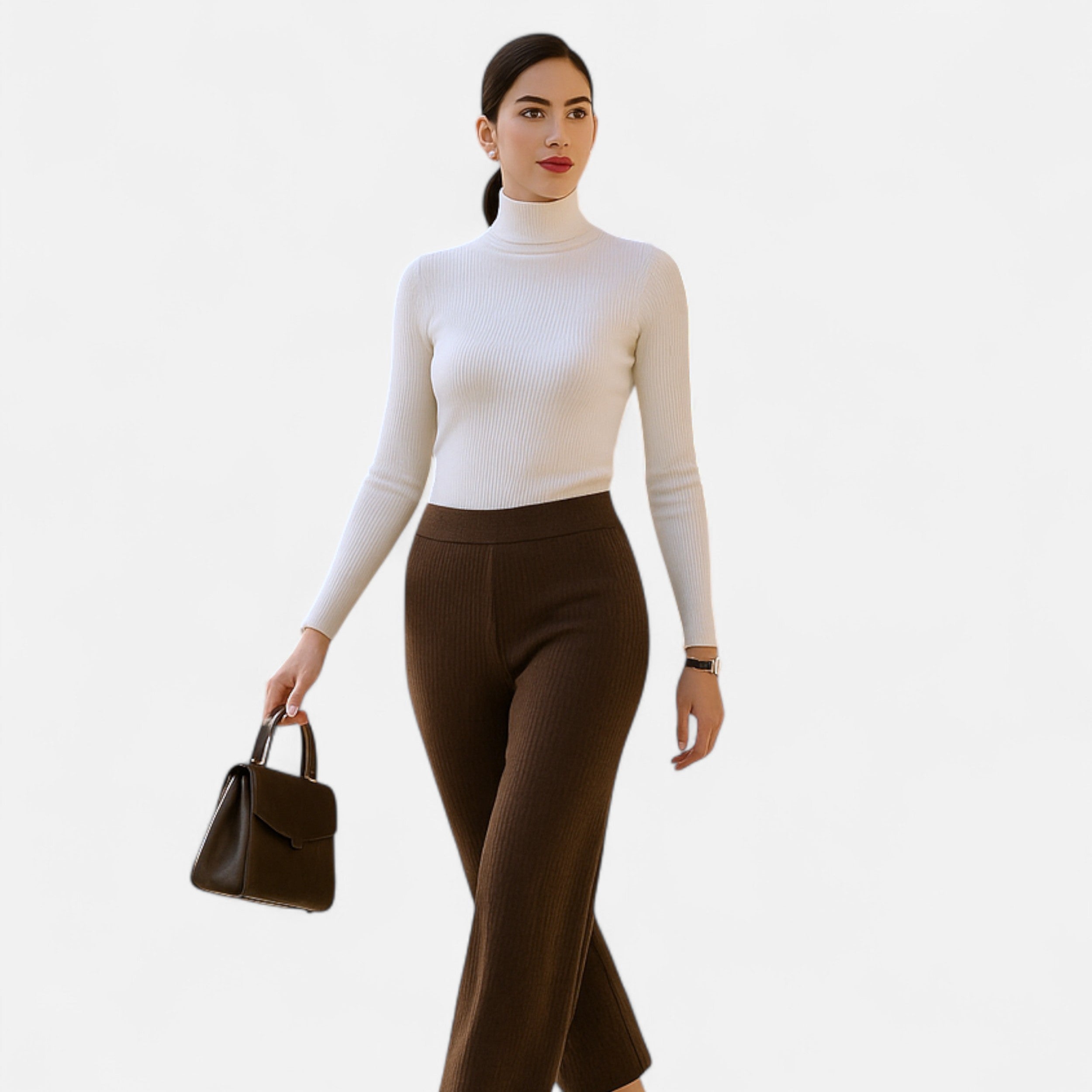 Eliaro Moda | Pull Col Montant Femme Élégance Intemporelle en Cachemire