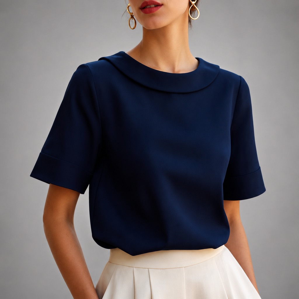 MOREAU LYON | BLOUSE CHIC À COL ROND POUR FEMMES