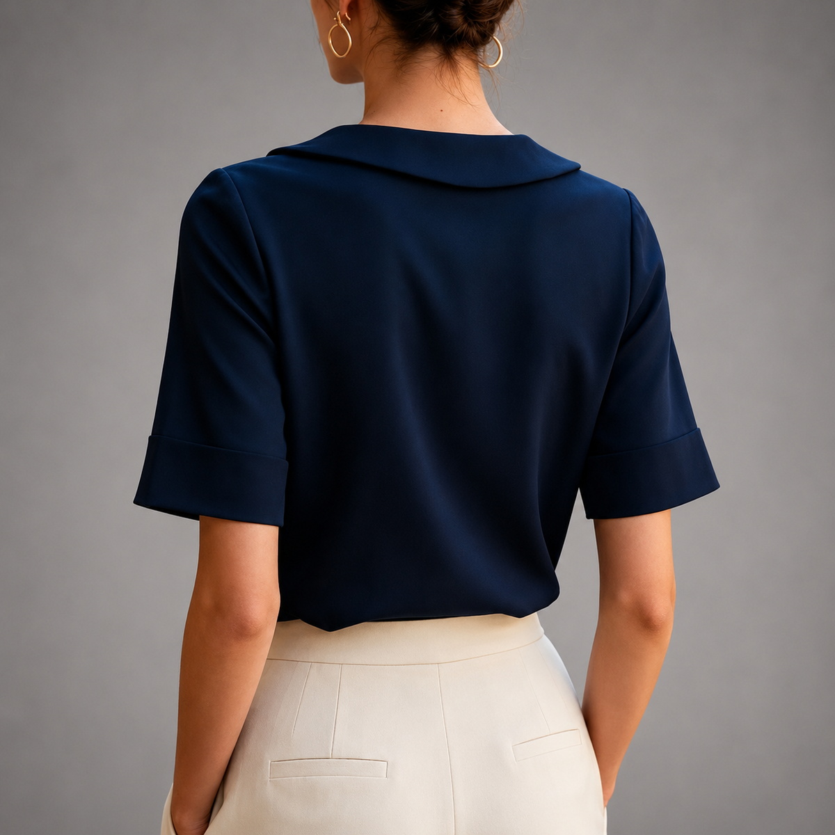 MOREAU LYON | BLOUSE CHIC À COL ROND POUR FEMMES