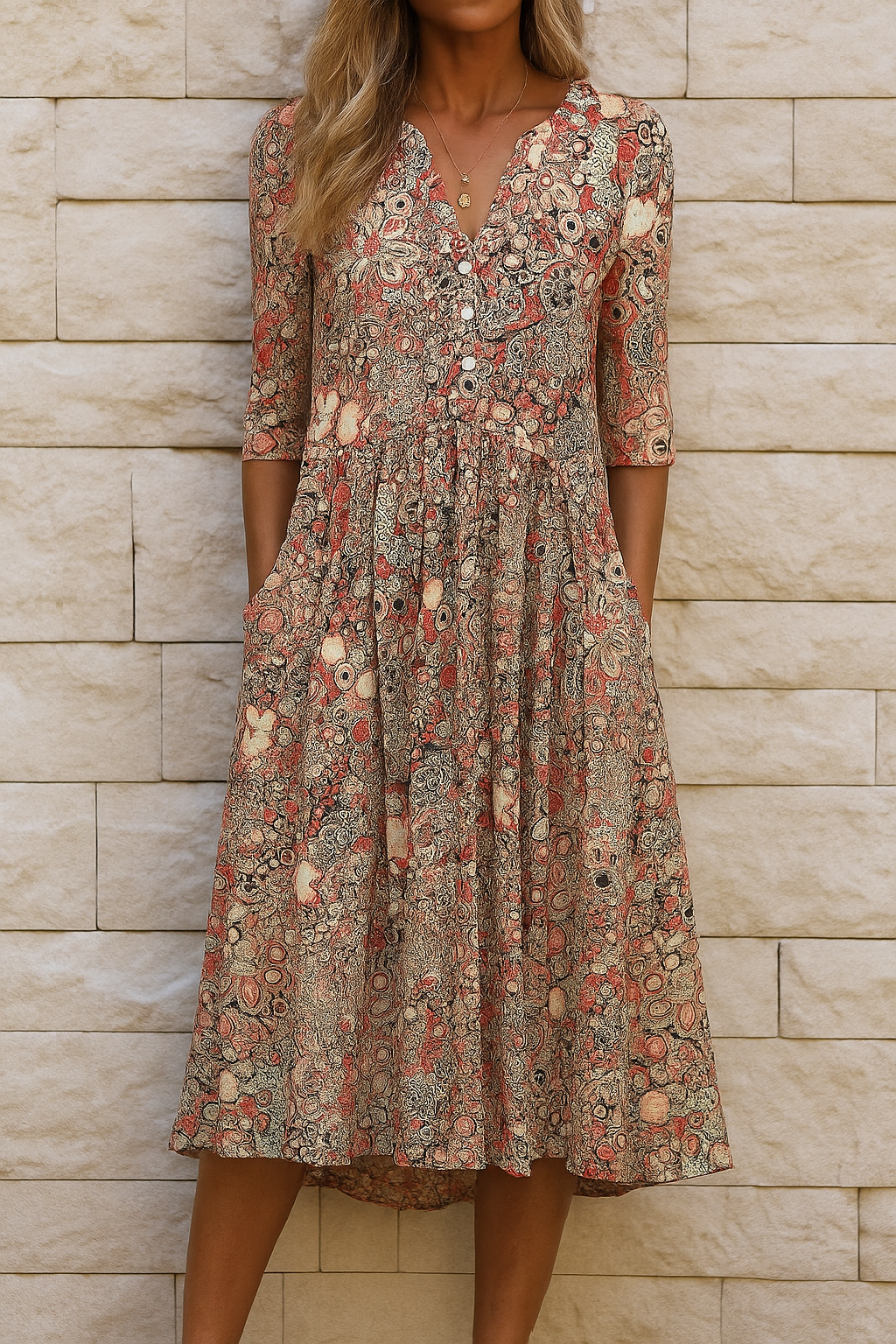 Via | Robe élégante intemporelle avec décolleté en V