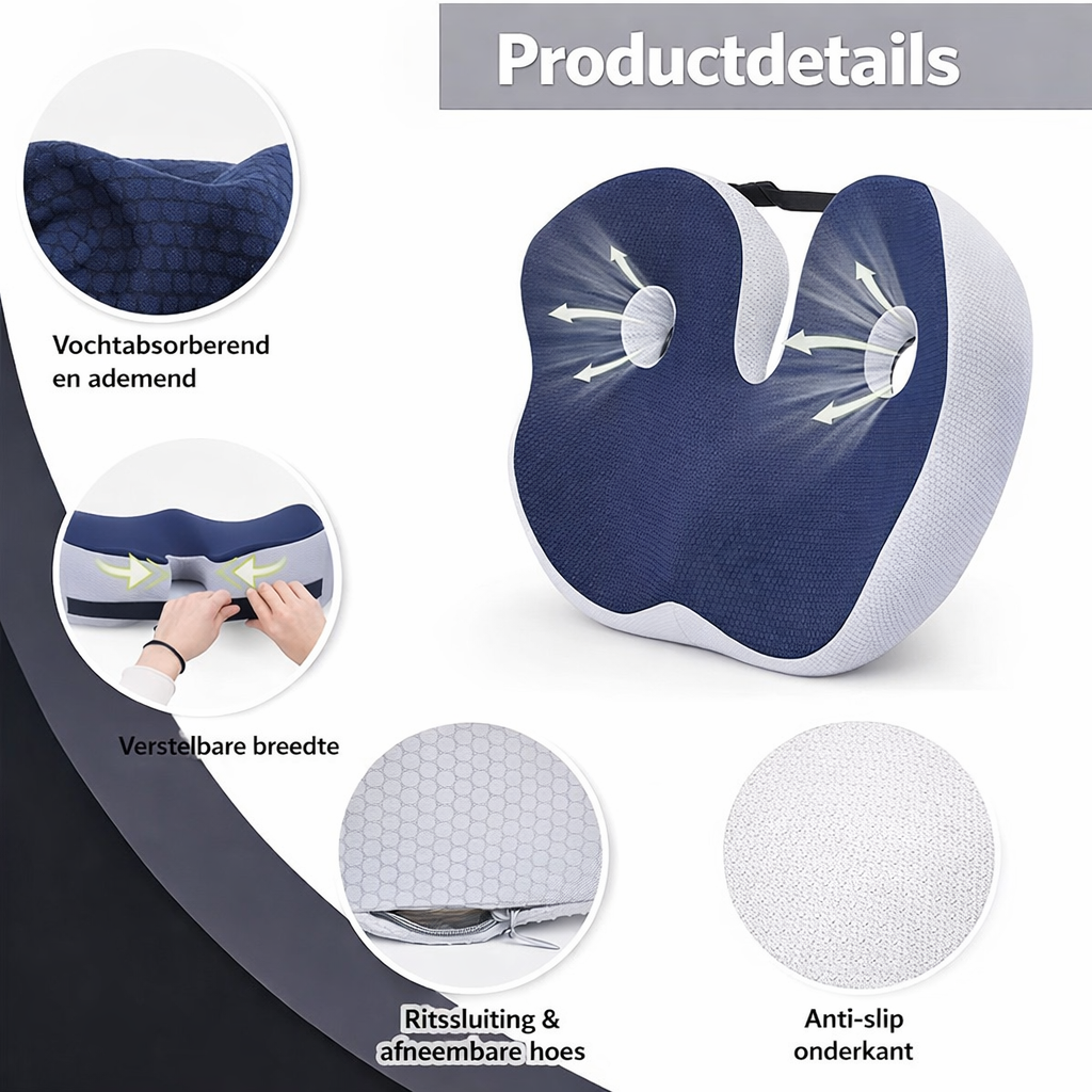 FlexiSeat | Coussin de Siège Ergonomique Réglable