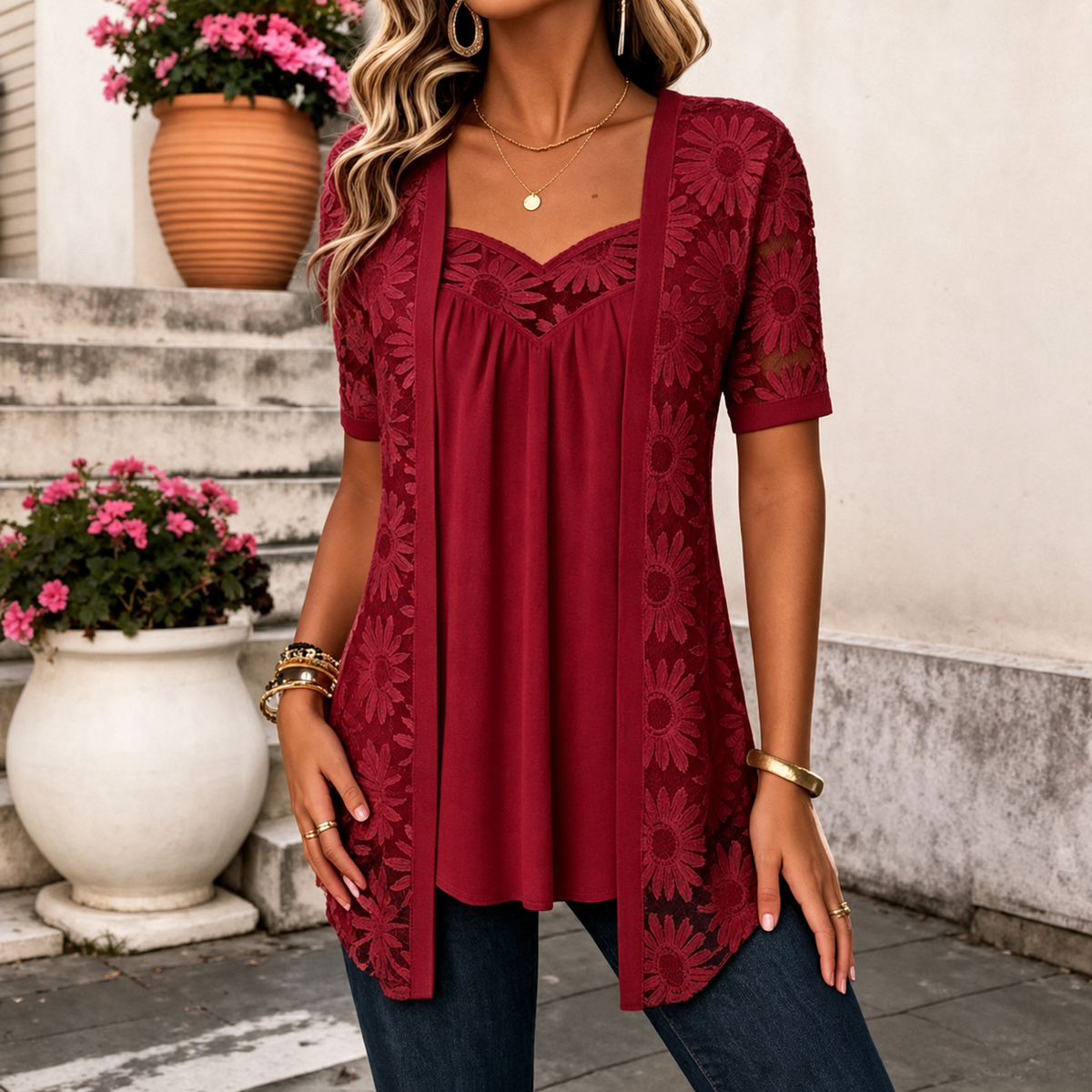 MOREAU LYON | BLOUSE À DENTELLE POUR FEMMES