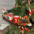 KerstExpress Train de Noël – Train de Noël roulant avec Lumière, Son et Support pour Arbre