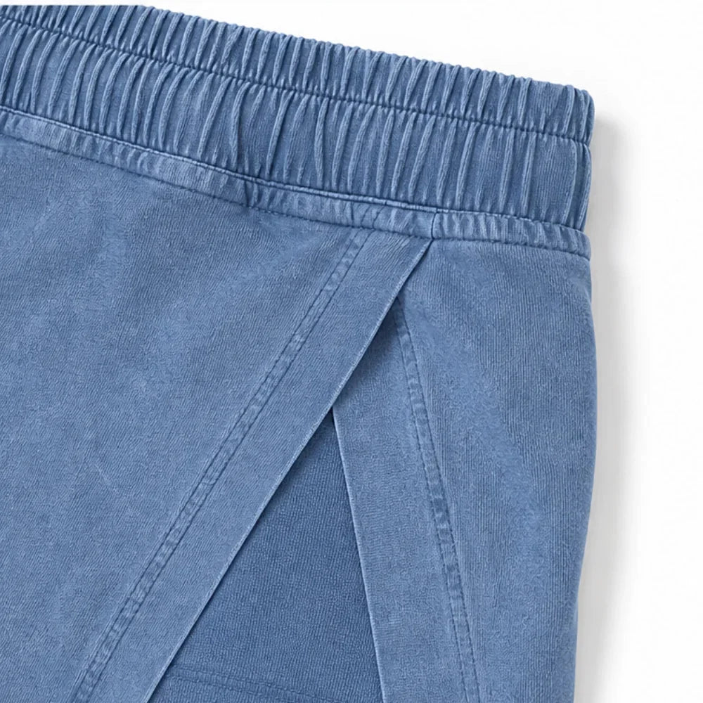 Wearella – Ensemble débardeur acid-wash et jupe-culotte fendue pour femmes