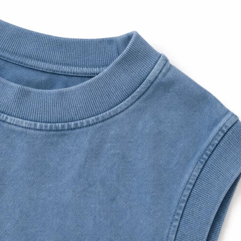 Wearella – Ensemble débardeur acid-wash et jupe-culotte fendue pour femmes