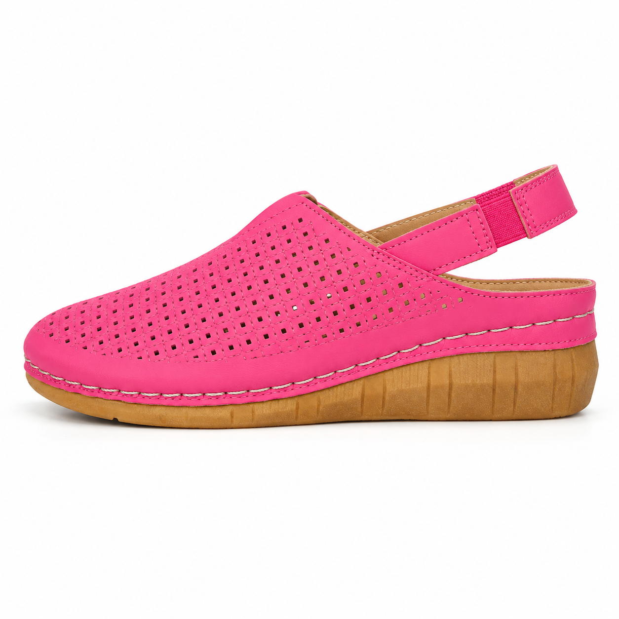 Solea – Sandales Confort à Talon Compensé Perforées pour Femme