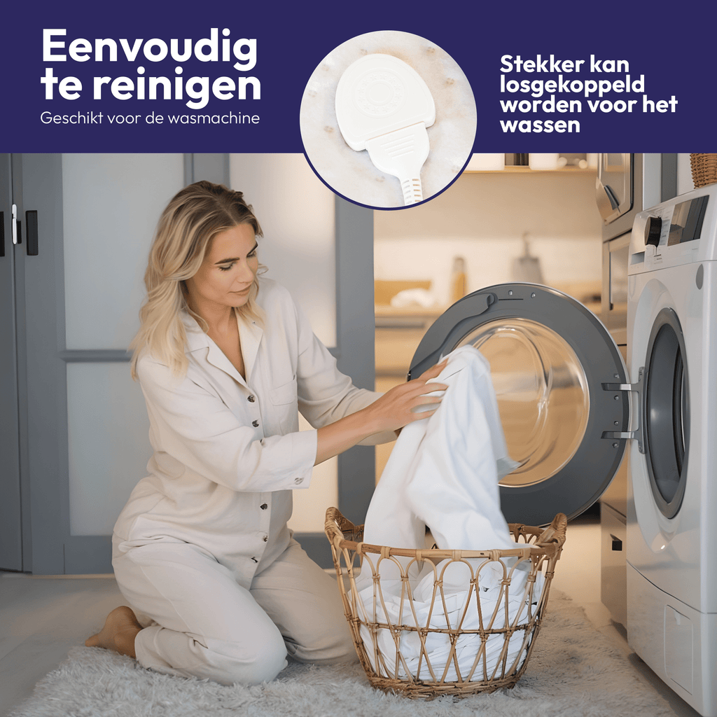 Couverture Électrique 190 x 90 cm – Avec Zone de Chauffage pour les Pieds