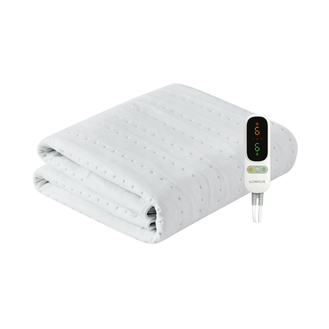 Couverture Électrique 190 x 90 cm – Avec Zone de Chauffage pour les Pieds