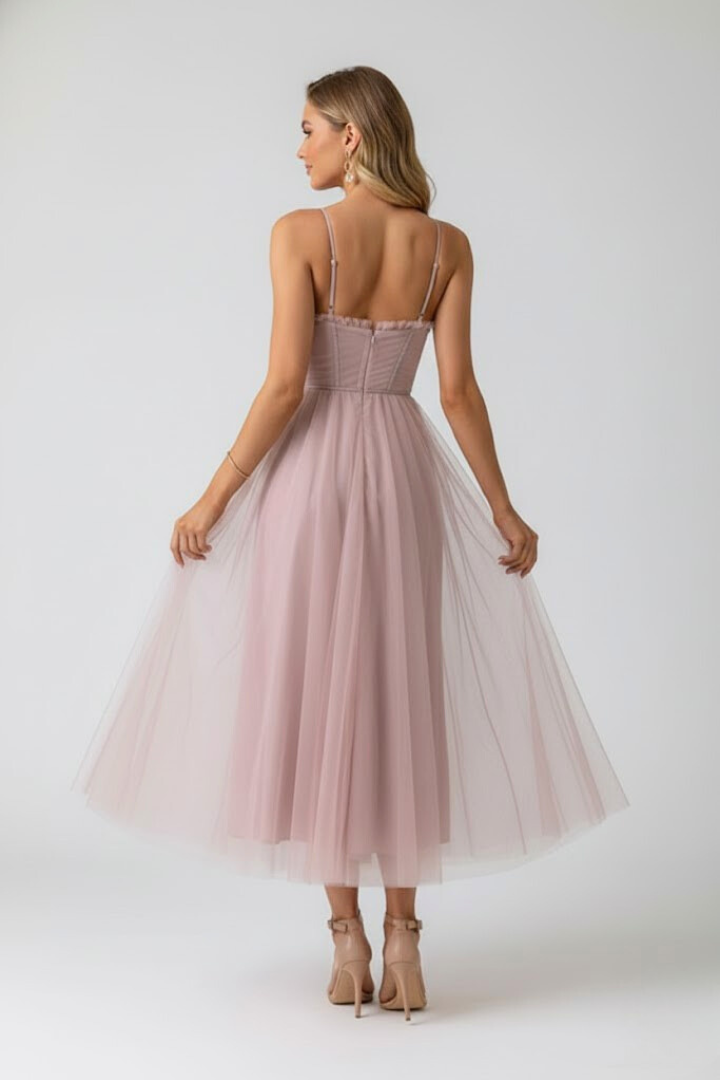Robe en Tulle pour Femmes avec Décolleté en Coeur