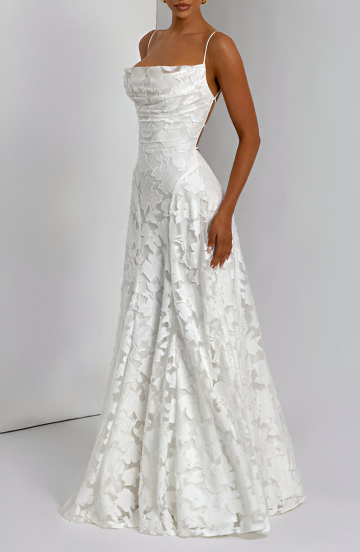 Robe de corsage pour femmes | Appliqués de fleurs 3D & Design romantique en A