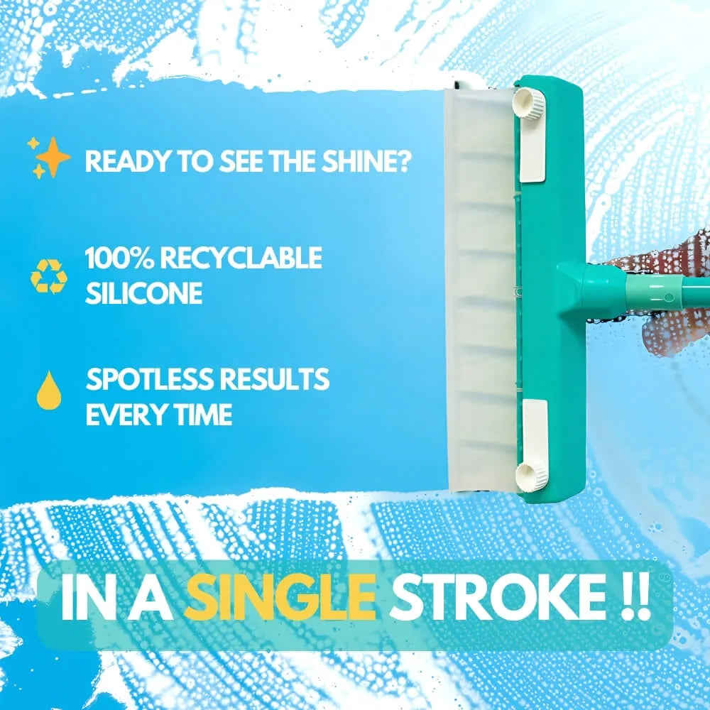 EcoClear Ensemble de Raclettes | Raclettes en silicone recyclables pour un éclat sans traces