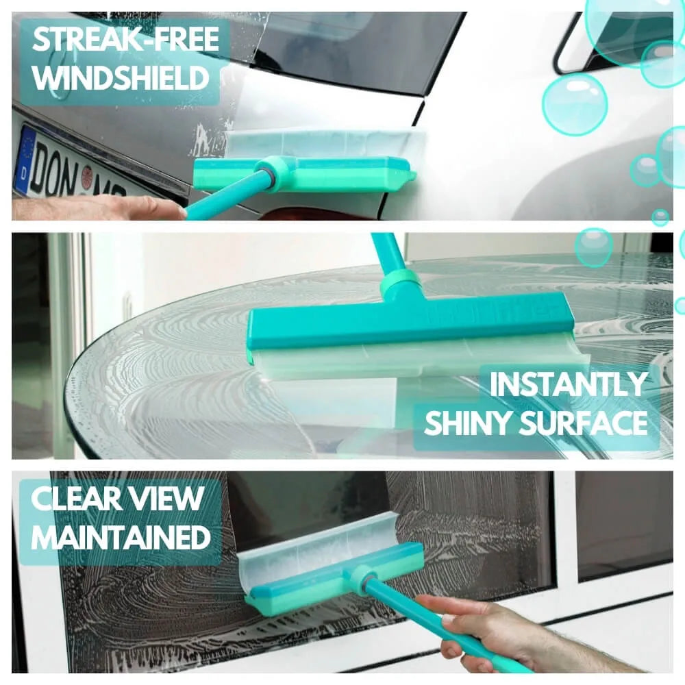 EcoClear Ensemble de Raclettes | Raclettes en silicone recyclables pour un éclat sans traces