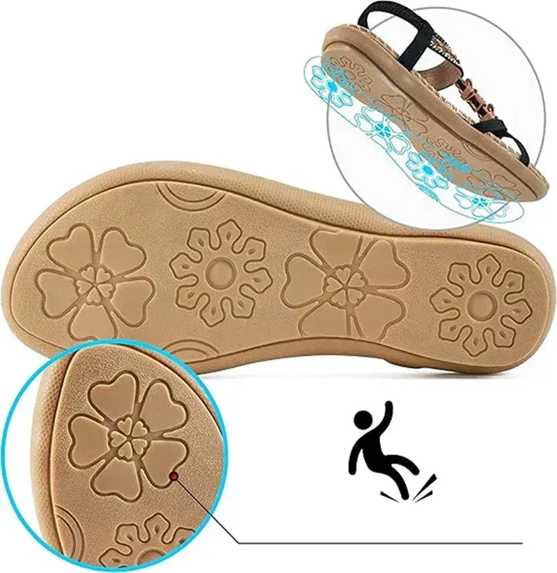 Colella™ - Sandales Orthopédiques Élégantes à Fleurs
