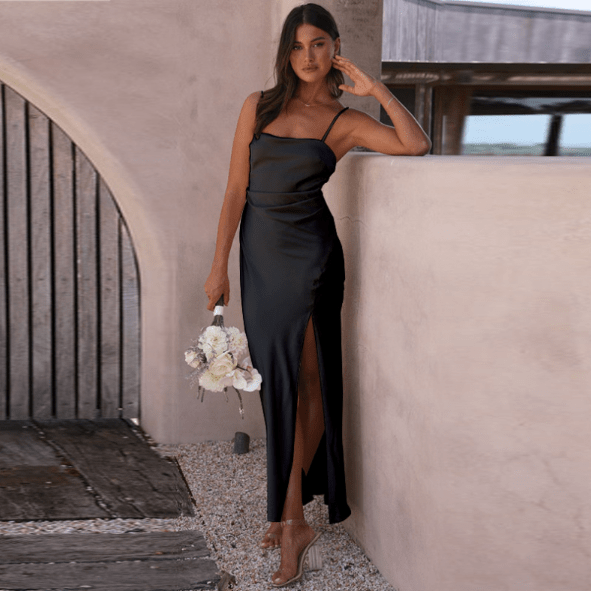 Robe Maxi Élégante à Bretelles Spaghetti pour Femmes – Sophia