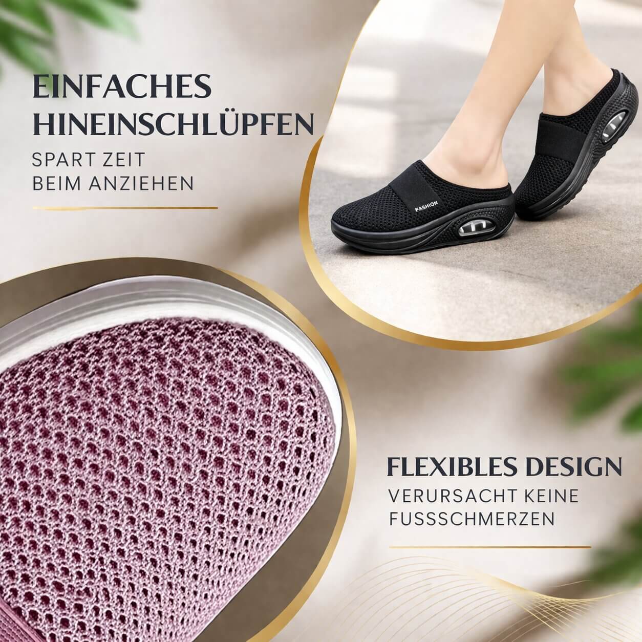 Mules pour femmes | Coupe large & Semelle amortissante