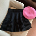 Jupe en tricot A-ligne taille haute pour femmes en hiver