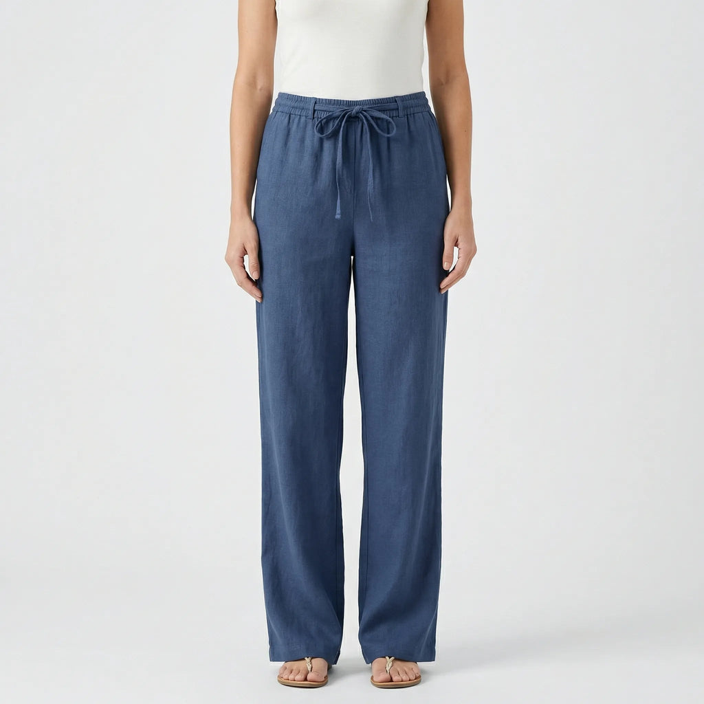 Pantalon Femme | Jambes larges & Ceinture à nouer pour un ajustement confortable