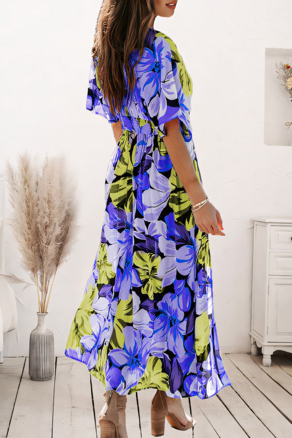 Robe Maxi d'Été Fleurie A-Ligne pour Femmes - Orlinae
