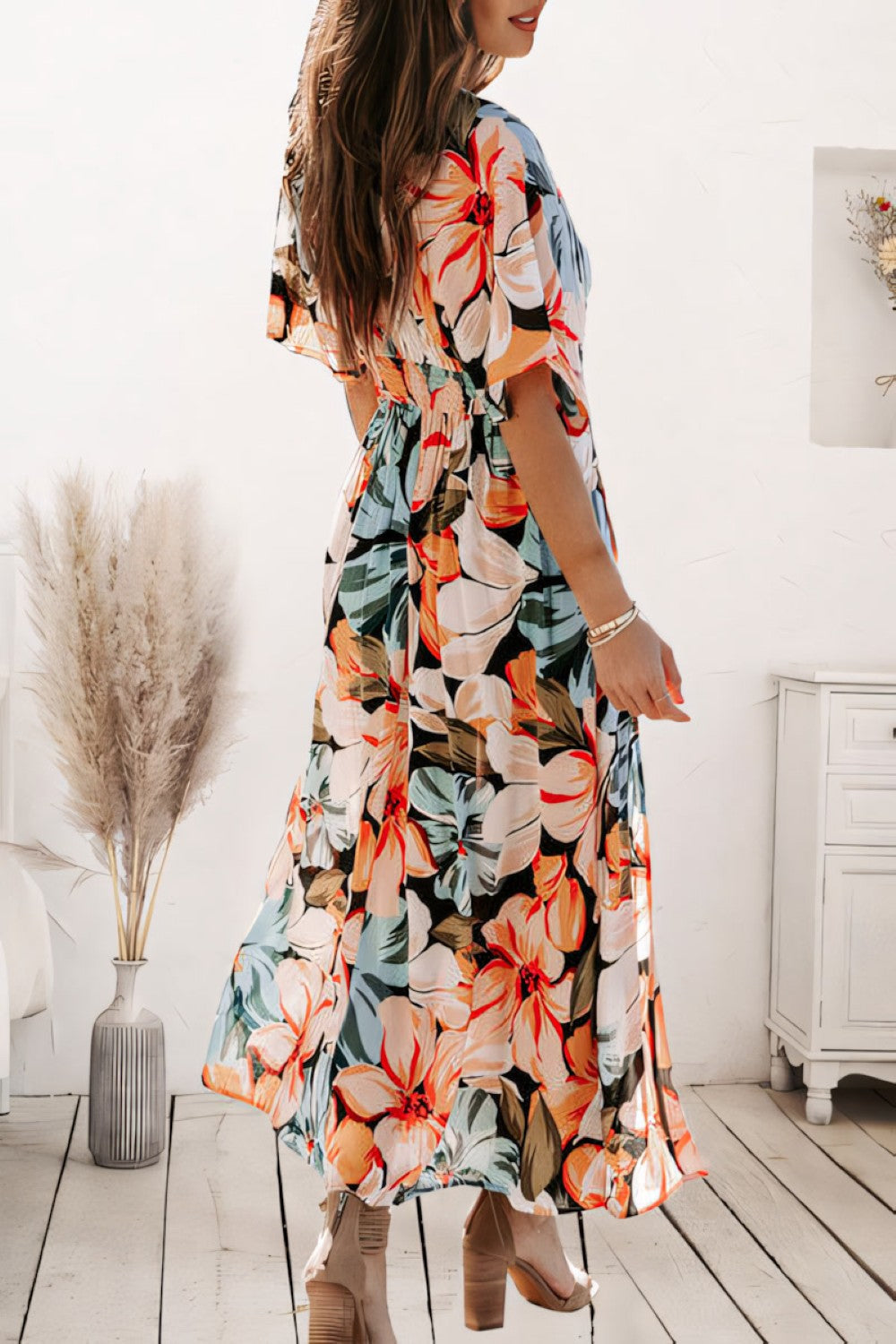 Robe Maxi d'Été Fleurie A-Ligne pour Femmes - Orlinae