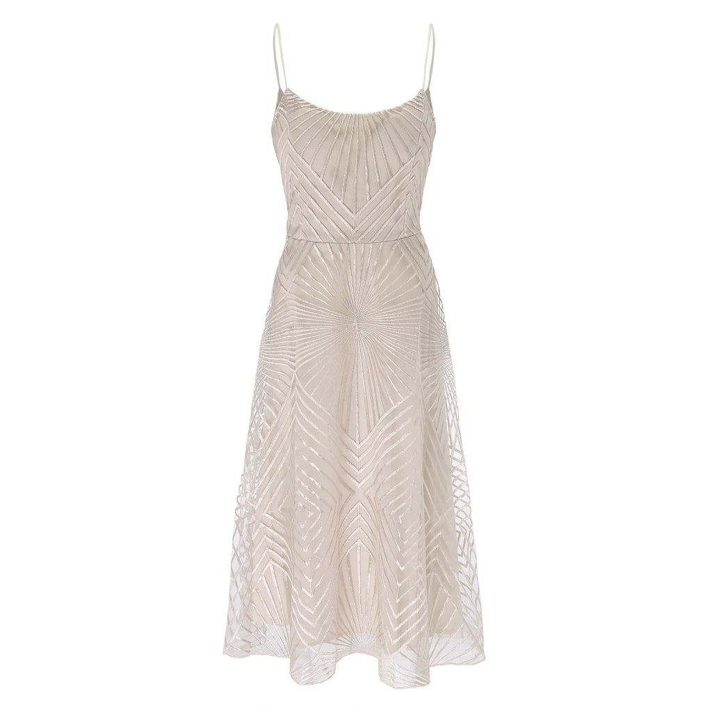 Robe Cocktail Midi A Ligne Femme Décolleté en Cœur pour Mariage - Mila