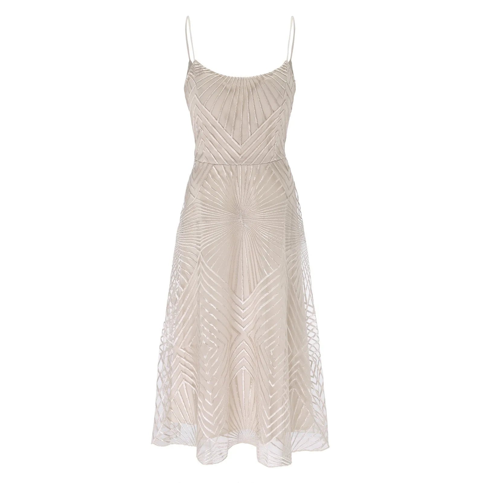 Robe Cocktail Midi A Ligne Femme Décolleté en Cœur pour Mariage - Mila