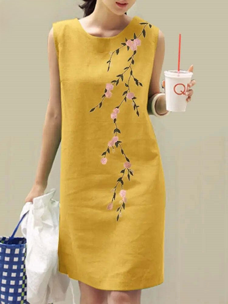 Robe Mini Gala Brodée à Fleurs pour Femmes - Sofia