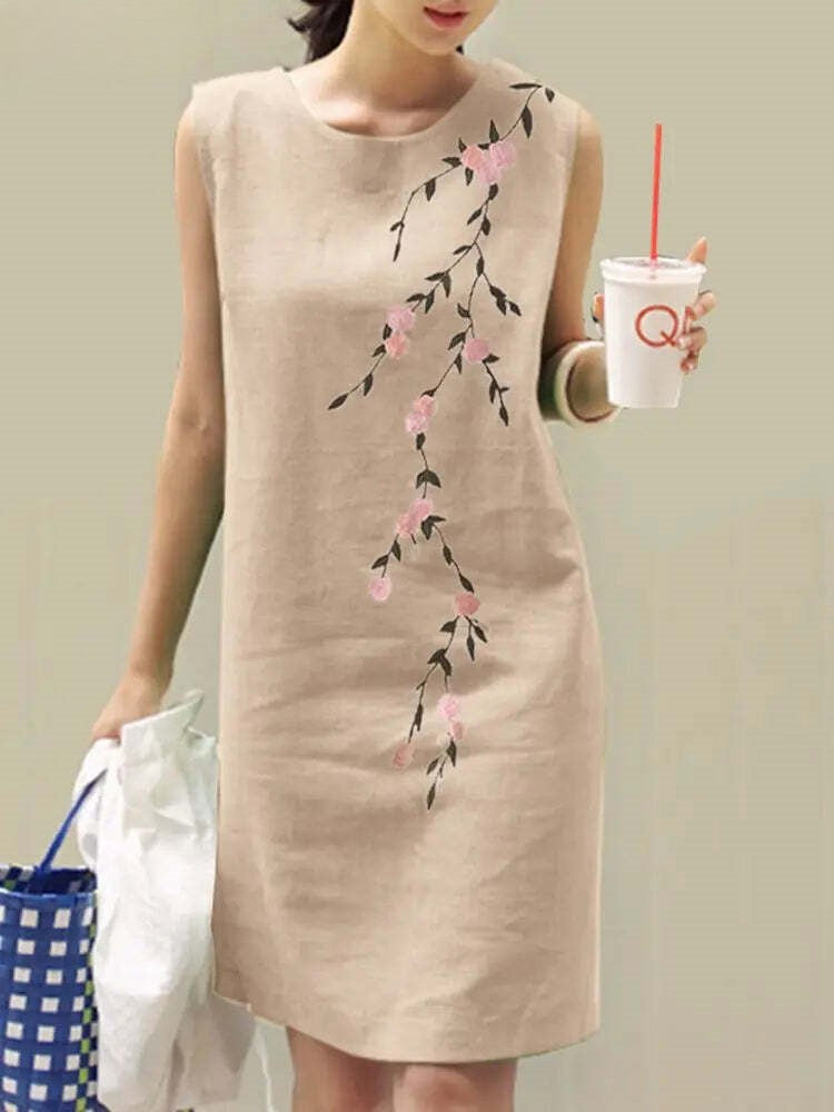 Robe Mini Gala Brodée à Fleurs pour Femmes - Sofia