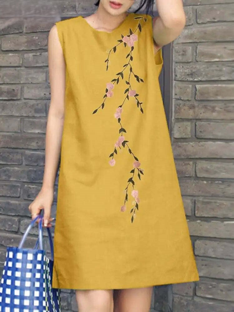 Robe Mini Gala Brodée à Fleurs pour Femmes - Sofia