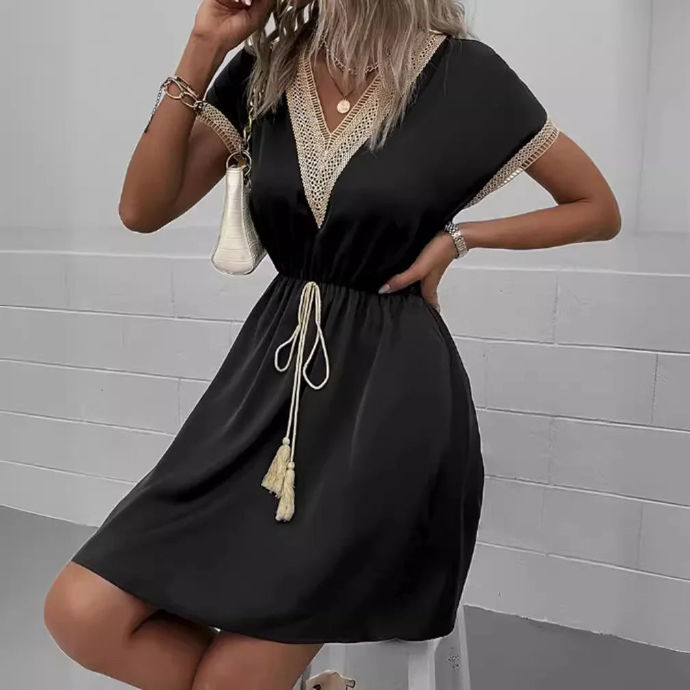 Robe d'Été Mini Bohème pour Femmes - Adrianna