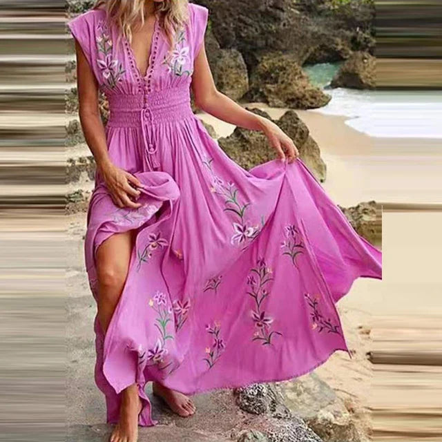 Robe Maxi Bohème d'Été pour Femmes - Odessa