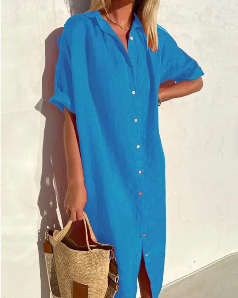 Robe Blouse Midi Décontractée Femme - Annabelle