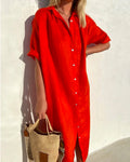Robe Blouse Midi Décontractée Femme - Annabelle