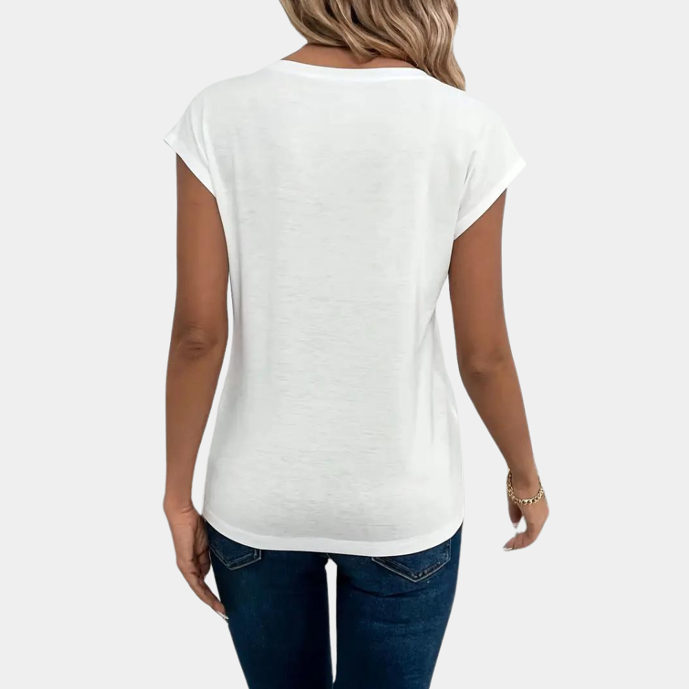 T-shirt Femme Casual Col V - Afrodite