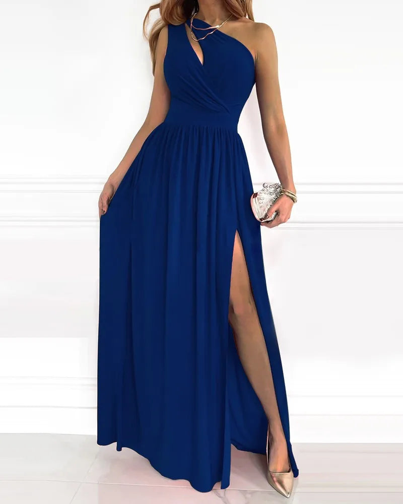 Robe de Gala Maxi Élégante à Épaule Unique - Daphne