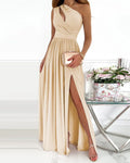 Robe de Gala Maxi Élégante à Épaule Unique - Daphne